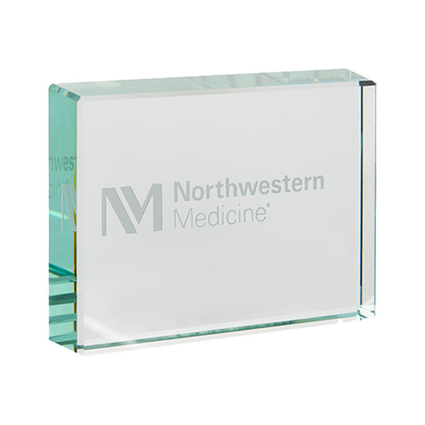 Northwestern Medicine Glass Paperweight Thumbnail