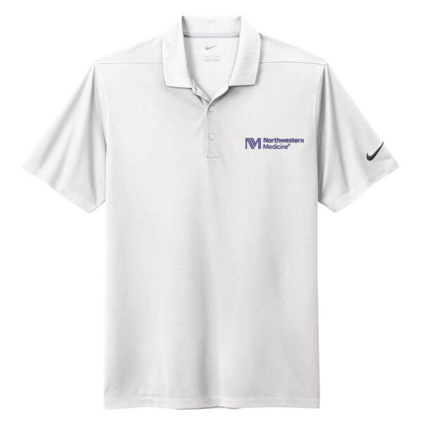 Northwestern Medicine Nike Dri-Fit Micro Pique Polo - White Thumbnail