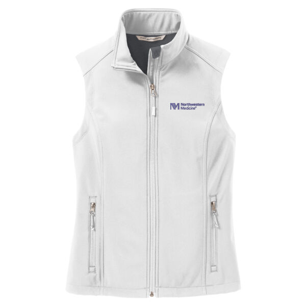 Northwestern Medicine Women's Soft Shell Vest - White Thumbnail